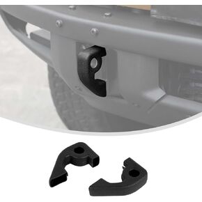 Linskip for Modular Steel Bumper Tow Hook Covers Fit for 2021 2022 2023 2024 Ford Bronco Accessories, Tow Hook Rubber Sleeve Protectors for Bronco Raptor Accessories(Red)