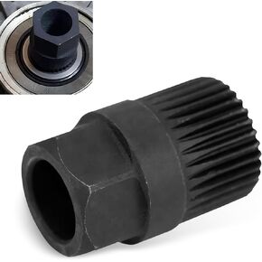1 PC Automotive Generator One-Way Pulley Disassembler, Alloy 33-Tooth Clutch Wheel Detach Socket Tool, Repair Replacement Accessories, Compatible with Volkswagen Audi Mercedes-Benz (Black)