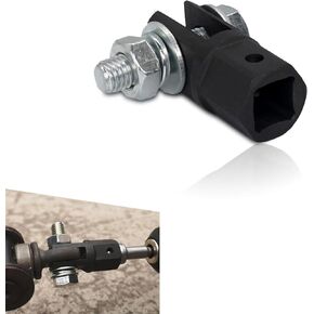 1 PC Car Scissor Jack Adapter, 1/2-inch Scissor Socket Driven Impact Wrench Tool, Repair Modification Accessories, Compatible with Most Car Models Ring-Type Double-Hole Scissor Jacks (Black)