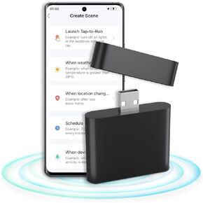 Smart Hub Compatible with Alexa/Google Home, Make Remote Control Blinds to Be Smart, Motorized Blinds Hub, Smart Bridge Work with Tuya App