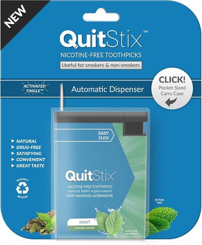 Craving Relief Toothpicks with Activating Tingle to Replace Cigarettes, Quit Smoking, Vaping, Keeps Mouth Clean & Fresh, Perfect for Smokers & Non-Smokers (Menthol, 1 Pack) in Saudi Arabia