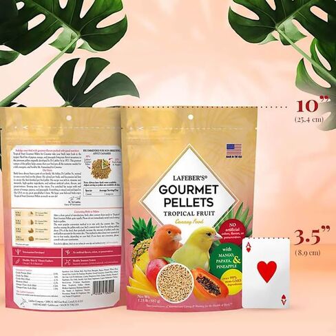 LAFEBER'S Tropical Fruit Gourmet Pellets Pet Bird Food, No Added Sugar, Made with Non-GMO and Human-Grade Ingredients, for Canaries, 1.25 lb in Kuwait