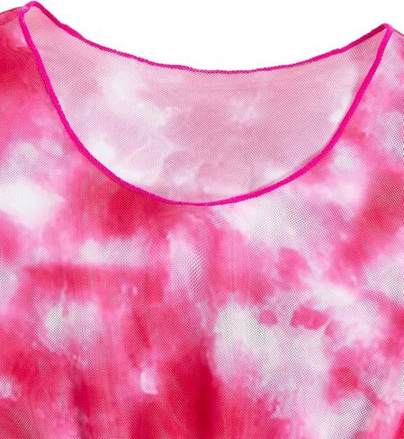 Milumia Girl's Tie Dye Mesh Coverups Sheer Ruffle Trim Swimsuit Cover Up in Saudi Arabia