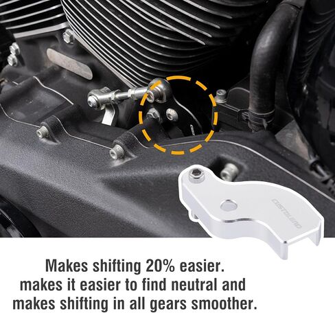 مجموعة مساعدة التروس المحايدة من هارلي، التحول أسهل، مساعدة نقل التروس مناسبة لـ 2008+ Harley Touring، 2018+ Softail، تجعل النقل أسهل بنسبة 20%، فضي in Saudi Arabia