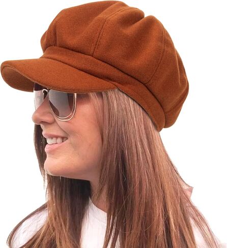 Women Fashion-Newsboy-Hats Wool-Beret Vintage Cabbie Cap Bakerboy-Pageboy Winter-Hat for Ladies Girls in Kuwait