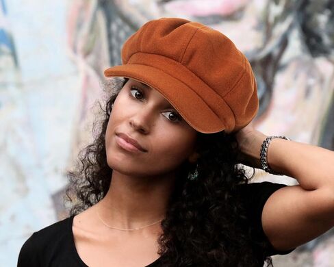 Women Fashion-Newsboy-Hats Wool-Beret Vintage Cabbie Cap Bakerboy-Pageboy Winter-Hat for Ladies Girls in Kuwait
