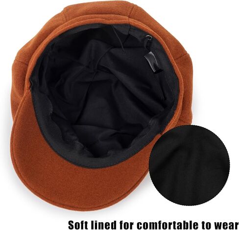 Women Fashion-Newsboy-Hats Wool-Beret Vintage Cabbie Cap Bakerboy-Pageboy Winter-Hat for Ladies Girls in Kuwait