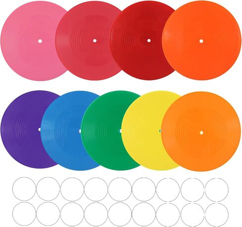 fachpint 6pcs السجلات الوردية للجدار الجمالية 12 بوصة الفينيل سجلات ديكور، سجلات الفينيل فارغة للكتابة على الجدران، الدعائم السجلات وهمية، سجل ديكور الحائط لحفل زفاف توقيع ديكور غرفة الهبي in Kuwait