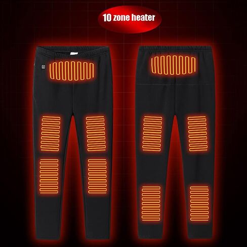 LANGWEI Men's Heated Thermal Underwear Set Soft Fleece Lined Washable USB Electric Heating Warm Base Layer Long Johns Suit in Saudi Arabia