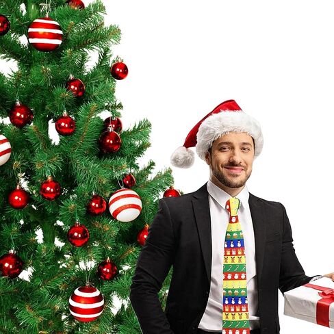 Girouette 3 Pcs Christmas Ties For Men,Holiday Season Party Necktie,Christmas Party Dress Up in Saudi Arabia