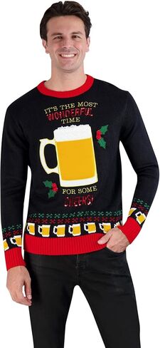 Holiday Hype Men's Ugly Christmas Sweater Holiday Pullover Traditional Fun in Saudi Arabia