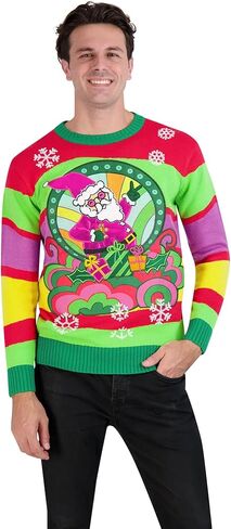 Holiday Hype Men's Ugly Christmas Sweater Holiday Pullover Traditional Fun in Saudi Arabia