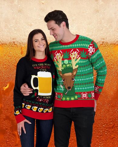 Holiday Hype Men's Ugly Christmas Sweater Holiday Pullover Traditional Fun in Saudi Arabia
