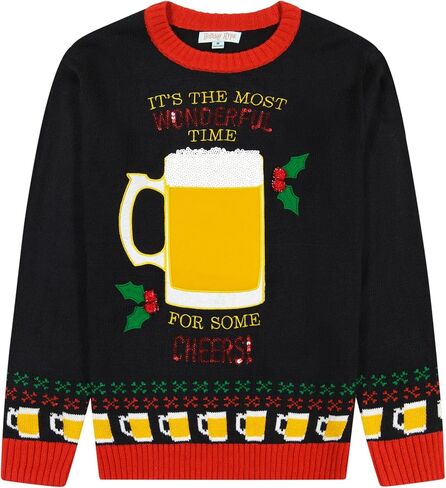 Holiday Hype Men's Ugly Christmas Sweater Holiday Pullover Traditional Fun in Saudi Arabia