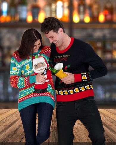 Holiday Hype Men's Ugly Christmas Sweater Holiday Pullover Traditional Fun in Saudi Arabia