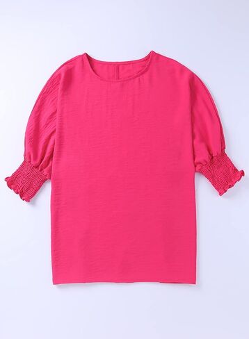 Dokotoo Womens Tops Spring Fashion 2024 Dressy Casual Blouses Cute Babydoll Tops 3/4 Sleeve Shirts in Saudi Arabia