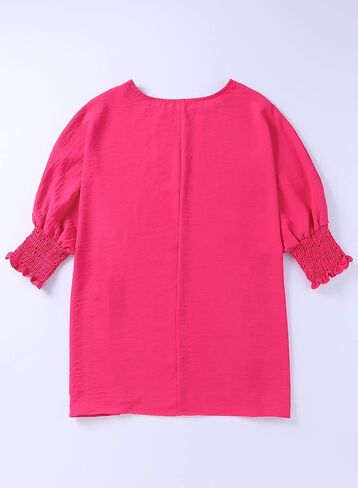 Dokotoo Womens Tops Spring Fashion 2024 Dressy Casual Blouses Cute Babydoll Tops 3/4 Sleeve Shirts in Saudi Arabia