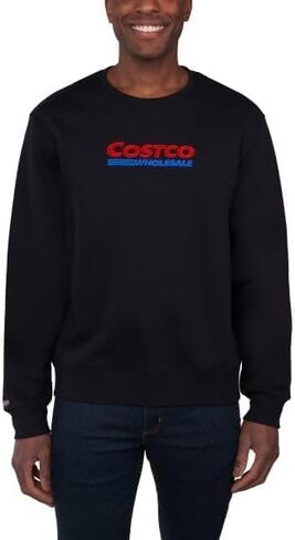 سويت شيرت KIRKLAND Signature Costco بالجملة للجنسين بشعار برقبة دائرية (أسود، مقاس صغير للرجال (S) / مقاس متوسط ​​للنساء (M)) in Kuwait