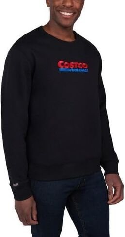 سويت شيرت KIRKLAND Signature Costco بالجملة للجنسين بشعار برقبة دائرية (أسود، مقاس صغير للرجال (S) / مقاس متوسط ​​للنساء (M)) in Kuwait