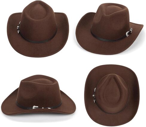 Western Cowboy Hat for Kids Toddler Girls Boys-Felt Fedora Cowgirls for 2-6 Years Old in Kuwait