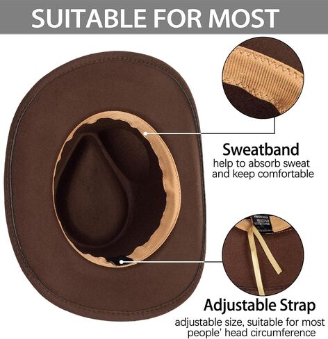 Western Cowboy Hat for Kids Toddler Girls Boys-Felt Fedora Cowgirls for 2-6 Years Old in Kuwait