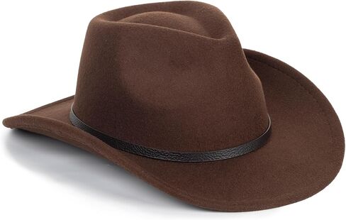 Western Cowboy Hat for Kids Toddler Girls Boys-Felt Fedora Cowgirls for 2-6 Years Old in Kuwait