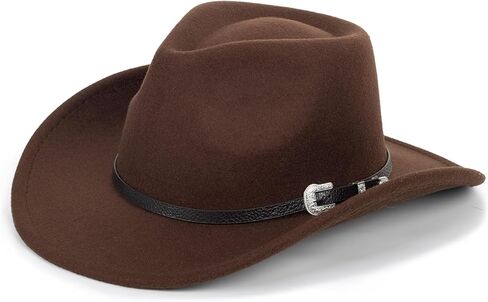 Western Cowboy Hat for Kids Toddler Girls Boys-Felt Fedora Cowgirls for 2-6 Years Old in Kuwait