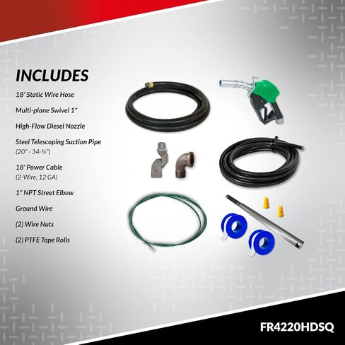 مضخة نقل الوقود fill-rite FR4204H 12V 20 GPM (المضخة فقط) | البنزين والديزل والكيروسين ومزيج الإيثانول ومزيج الميثانول ووقود الديزل الحيوي in Saudi Arabia