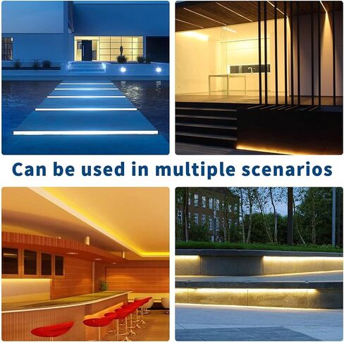 FORT AC110V 120V LED RGB Neon Rope Lights, 50FT Linkable Light Strip,144 led/M IP67 Waterproof, Multicolor Neon Strip Lighting with Remote Controller for Indoor Outdoor Home Commercial Decor ETL FCC in Saudi Arabia