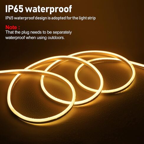 FORT AC110V 120V LED RGB Neon Rope Lights, 50FT Linkable Light Strip,144 led/M IP67 Waterproof, Multicolor Neon Strip Lighting with Remote Controller for Indoor Outdoor Home Commercial Decor ETL FCC in Saudi Arabia