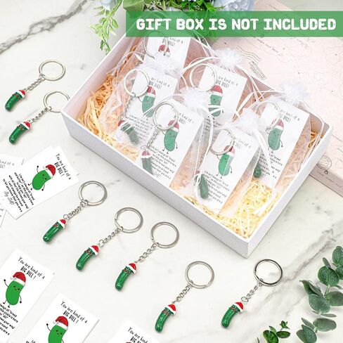 Inspirational Christmas Favor Resin Cucumber Keychain Employee Appreciation Card Thank You Gift for Women in Saudi Arabia