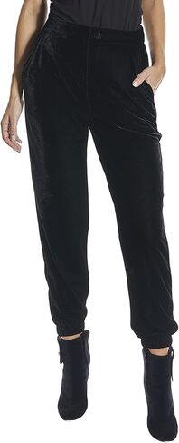 O A T NEW YORK Women's Contemporary Velvet Pull-on Jogger Pants, Comfortable & Stylish in Saudi Arabia