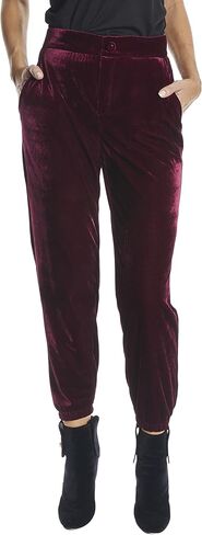 O A T NEW YORK Women's Contemporary Velvet Pull-on Jogger Pants, Comfortable & Stylish in Saudi Arabia