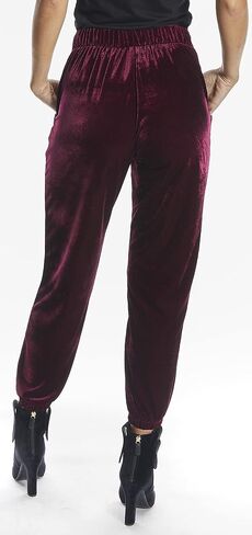 O A T NEW YORK Women's Contemporary Velvet Pull-on Jogger Pants, Comfortable & Stylish in Saudi Arabia