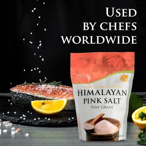 Focus Nutrition, Himalayan Pink Salt, 100% Natural Fine Grain, Resealable Pouch - 2 lbs in Kuwait