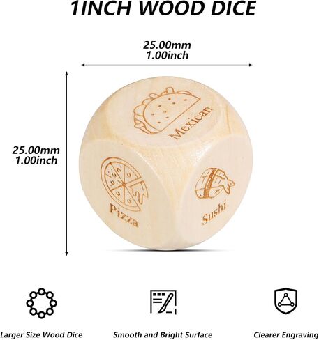 Father's Dad Gifts from Wife Daughter Son, Food Decision Dice, Couples Gifts for Boyfriend Girlfriend, Date Night Ideas for Husband Wife, Anniversary Valentine's Day Birthday Gifts for Women Men in Saudi Arabia