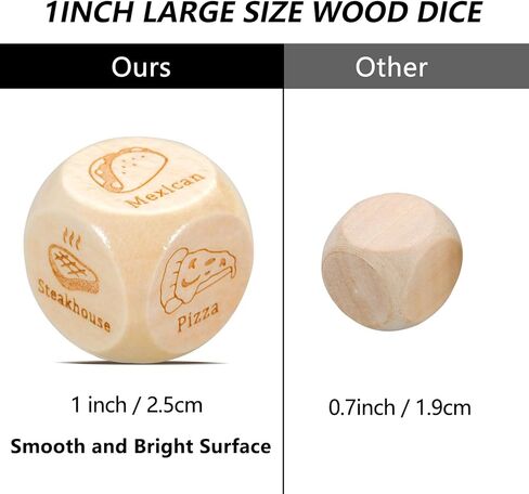 Father's Dad Gifts from Wife Daughter Son, Food Decision Dice, Couples Gifts for Boyfriend Girlfriend, Date Night Ideas for Husband Wife, Anniversary Valentine's Day Birthday Gifts for Women Men in Kuwait