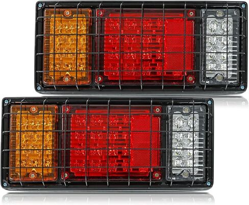 BLACKHORSE-RACING 2 قطعة LED مجموعة مصابيح الذيل للمقطورة 40 LED مقاومة للماء إشارة الانعطاف الفرامل عكس أضواء الجري LED ضوء خلفي لشاحنة قارب مقطورة UTV UTE RV Camper Pickup (عبوتان) in Saudi Arabia