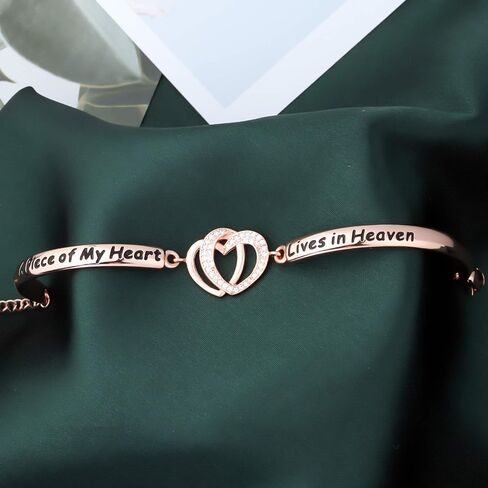 FAADBUK Memorial Jewelry Loss Gift A Piece of My Heart Lives In Heaven Bracelet In Memory of Loved Son Daughter Sympathy Gift in Saudi Arabia