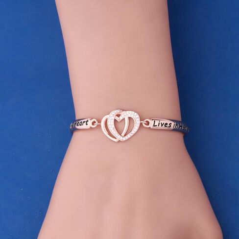FAADBUK Memorial Jewelry Loss Gift A Piece of My Heart Lives In Heaven Bracelet In Memory of Loved Son Daughter Sympathy Gift in Saudi Arabia