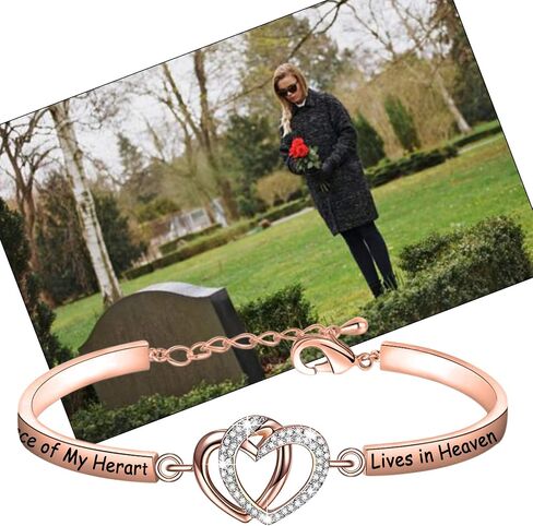 FAADBUK Memorial Jewelry Loss Gift A Piece of My Heart Lives In Heaven Bracelet In Memory of Loved Son Daughter Sympathy Gift in Saudi Arabia