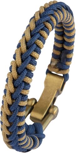 Minimalist Paracord Bracelet for Men with D Ring Shackle Buckle Adjustable - Simple, Multi Purpose Survival Bracelet with Stainless Steel Shackle - Paracord Bracelets for Men - Adjustable Size in Saudi Arabia