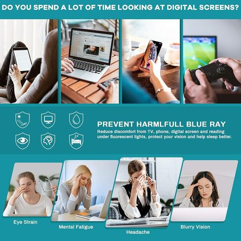 Gaoye Blue Light Blocking Glasses - Anti UV Ray Computer Gaming Glasses, Blue Blockers Glasses For Women/Men in Saudi Arabia