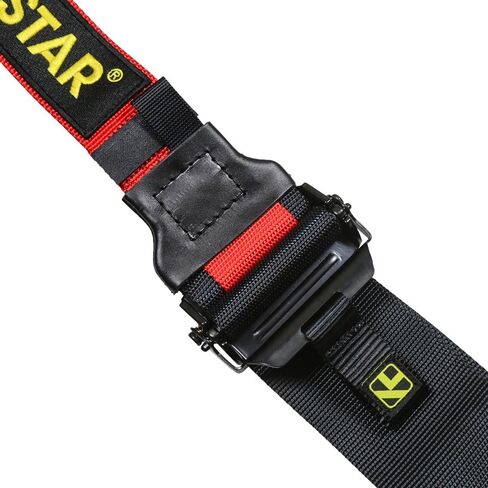 Kyostar 5 Point Racing Seat Belt Harness Set Camlock Quick Release with Premium Quality Soft Webbing and Black Steel Hardware Universal 2"+3" Width Red in Kuwait