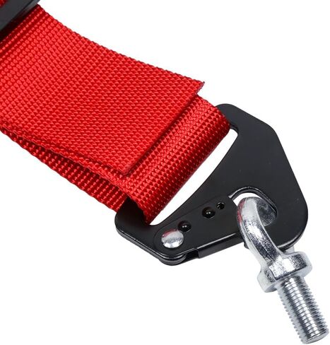 Kyostar 5 Point Racing Seat Belt Harness Set Camlock Quick Release with Premium Quality Soft Webbing and Black Steel Hardware Universal 2"+3" Width Red in Kuwait