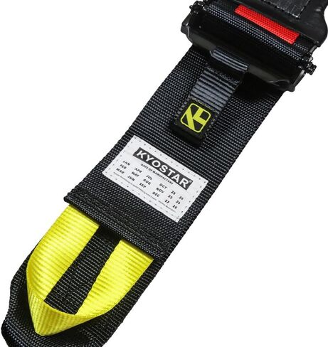 Kyostar 5 Point Racing Seat Belt Harness Set Camlock Quick Release with Premium Quality Soft Webbing and Black Steel Hardware Universal 2"+3" Width Red in Kuwait