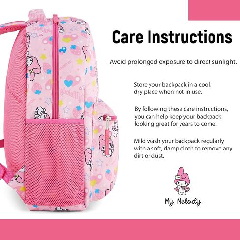 Hello Kitty Allover School Backpack - Hello Kitty, My Melody, Kuromi, Keroppi - Officially Licensed Hello Kitty School Bookbag (My Melody PInk) in Saudi Arabia