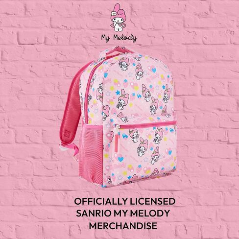 Hello Kitty Allover School Backpack - Hello Kitty, My Melody, Kuromi, Keroppi - Officially Licensed Hello Kitty School Bookbag (My Melody PInk) in Saudi Arabia