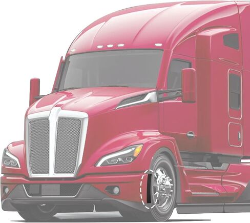 Bumper Cover Fits for Kenworth T680 2022 2023 2024 OE Replacement Passenger Right Side Bumper Cover-Black in Saudi Arabia