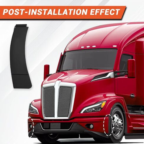 Bumper Cover Fits for Kenworth T680 2022 2023 2024 OE Replacement Passenger Right Side Bumper Cover-Black in Saudi Arabia